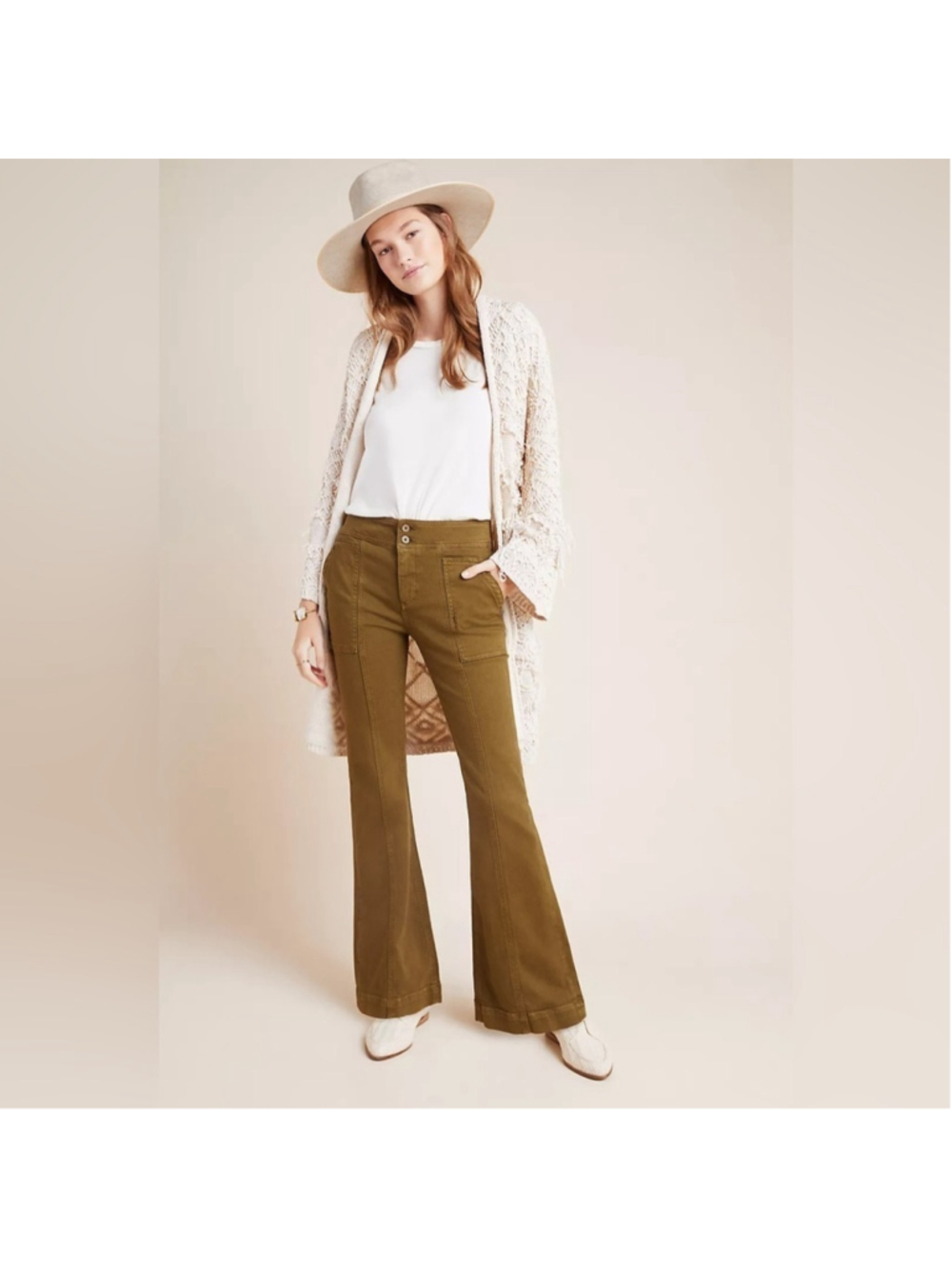 Anthropologie Pilcro And The Letterpress High Rise Trouser Bootcut Jeans